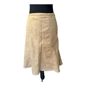 Liz Claiborne Faux Suede Tan Skirt Sz 6